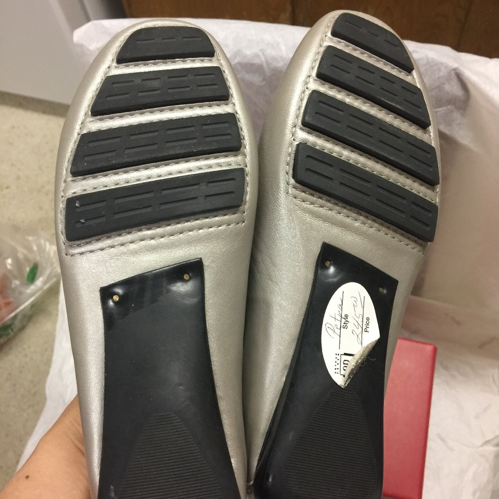 Robert Zur Silver Petra Flats Loafer 5 - Picture 3 of 6